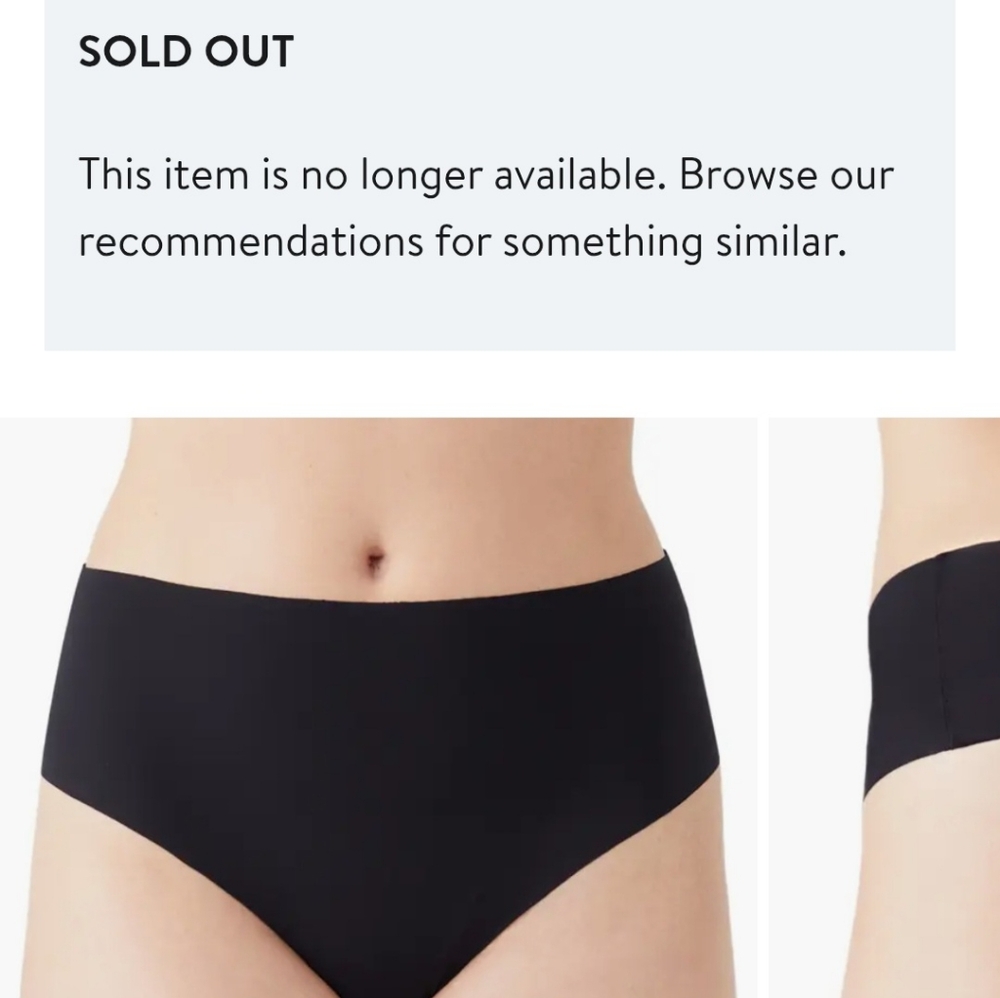 Wacoal high waisted thong 3 pack , large no panty lines